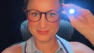 👩🏻‍⚕️ ASMR Sleep Doctor medical roleplay physical eye exam personal care attention layered sounds [upl. by Muire746]