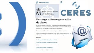 Como descargar e instalar el configurador FNMT CERES software generador de claves [upl. by Osithe122]