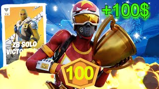 How I Won 100 In The First SOLO Zero Build Victory Cup🏆 💸 [upl. by Fesuy]