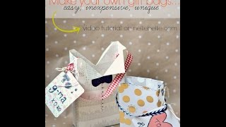 Homemade Gift bags from paper [upl. by Retsevlis896]