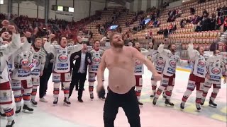 Oskarshamn går upp till SHL  Timrå  Oskarshamn match 7 Höjdpunkter firande och intervjuer [upl. by Enelrahs]