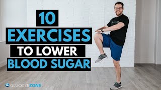 10 Light Exercises to Lower Blood Sugar Levels  GlucoseZone [upl. by Ahsemaj]