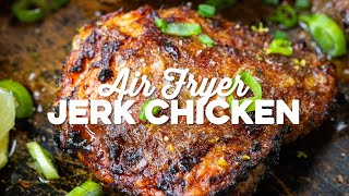 Air Fryer Jerk Chicken Thighs  Supergolden Bakes [upl. by Elena]