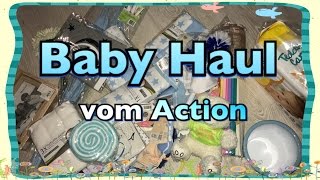 XXL Action Haul  Babysachen deutsch Baby Haul Babykleidung Windeltorte DIY [upl. by Pantheas]