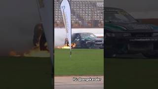 Nissan S13 Drifting on Track While on Fire 🔥 Shorts  GSCN Videos 2024 [upl. by Nylicaj]