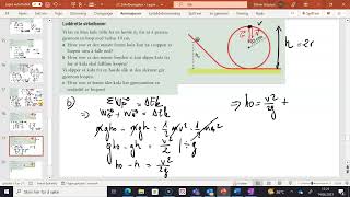 Fysikk 2 2C Sirkelbevegelse med loddrette sirkelbaner [upl. by Attelocin]