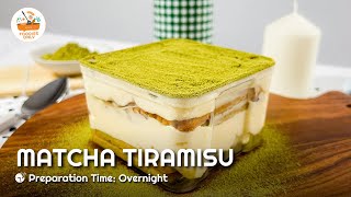 Delicious Matcha Tiramisu🌿  No Bake Green Tea Tiramisu Cake Recipe  Foodies Only [upl. by Nadean874]