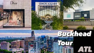 ATLANTA DRIVE  BUCKHEAD TOUR  LENOX MALL ICE BOX SHAKE SHACK PHIPPS PLAZA AND MORE [upl. by Sinnal]