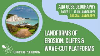 Landforms of Erosion Cliffs and Wavecut Platforms  AQA GCSE Geography Coastal Landscapes 6 [upl. by Latrice]