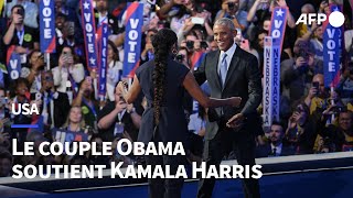 quotYes she can quot Michelle et Barack Obama saluent en Harris quotlespoirquot retrouvé  AFP [upl. by Annabelle]