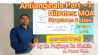 Nitrates  Antianginal Vasodilators  Mechanism of Action  Structures amp Uses  BP 501T  L15 [upl. by Yremogtnom]