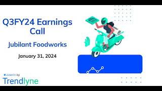 Jubilant Foodworks Earnings Call for Q3FY24 [upl. by Aivun]