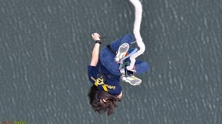 Cable car bungee jumping at Interlaken Switzerland 140m [upl. by Ayra]