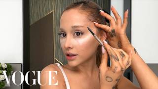 Ariana Grandes Skin Care Routine amp Guide to a ‘60s Cat Eye  Beauty Secrets  Vogue [upl. by Stanton]