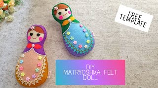 👸BEST MATRYOSHKA FELT DOLL TUTORIAL  BABUSHKA DOLL  FELT DOLL [upl. by Eeram]