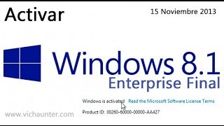 Activar windows 81 enterprise FUNCIONA01Enero2016Mega [upl. by Alesram]