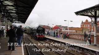 70013 Oliver Cromwell whistles through Goole 1Z72 The East Riding  280614 [upl. by Ojaras]