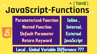 JavaScript Functions in Tamil  InlineInternalExternal JS JavaScript Tutorial in Tamil [upl. by Emor]