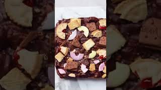 shorts Chocolate fridge cake  Nobake chocolate biscuit cake Recipe [upl. by Rawdin]