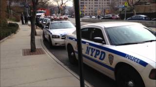 DIFFERENT amp SOME RARE NYPD HIGHWAY PATROL UNITS ON SCENE OF MAJOR METRO NORTH TRAIN DERAILMENT [upl. by Idieh]