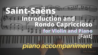 SaintSaëns  Introduction and Rondo Capriccioso Op28 Piano Accompaniment Fast [upl. by Linea]