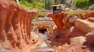 2021 Splash Mountain Ride  Front Row POV  Low Light  Disneyland park [upl. by Ruhtra]