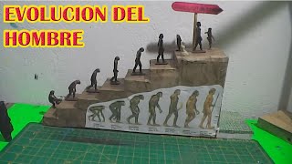 EVOLUCIÓN DEL HOMBRE MAQUETA [upl. by Novrej512]