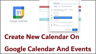 How to Create A New Calendar On Google Calendar And Assign Events [upl. by Silvio]