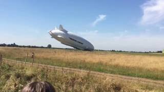 Airship crash Airlander 10 crashing into the ground cardington shed airship [upl. by Haneehs]