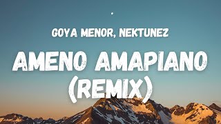 Goya Menor Nektunez  Ameno Amapiano Remix Lyrics TikTok Song  you want to bamba [upl. by Eenert]