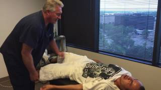 Severe Low Back Pain Sacroiliac Pain Sciatica First Time Adjustment [upl. by Lsil]