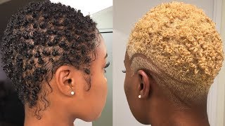 How to Safely Bleach Natural Hair Black to Blonde  Dyeing Short Natural Hair  Nia Hope [upl. by Anahsat616]