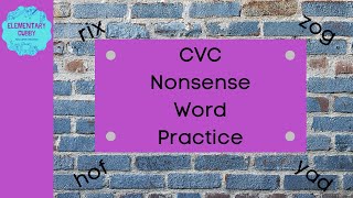 CVC Nonsense Word Practice 1 with music AcadienceDibels NWF [upl. by Mersey110]