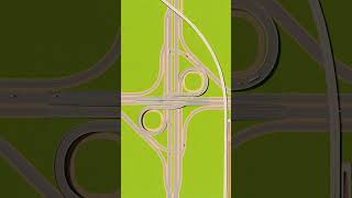 Cities Skylines Console Partial Cloverleaf Interchange citiesskylines chill timelapse [upl. by Aylad]