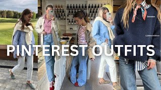 RECREATING SPRING PINTEREST OUTFITS 2024  Casual Outfit Ideas [upl. by Balkin662]