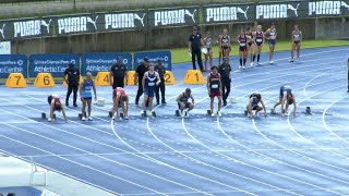 U20 Men 100m Final 2022 Australian Track amp Field Championships [upl. by Ester454]