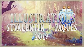 Eldarya  Illustrations StValentin  Pâques 2019 [upl. by Nare]