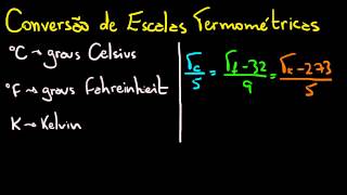 Conversão de Escalas de Temperatura Celsius Fahreinheit e Kelvin  Matemática na Física [upl. by Proudfoot]