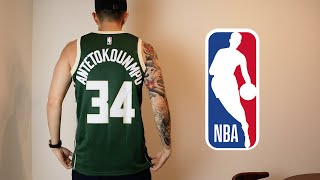 Nike NBA Swingman Jersey Fit amp Sizing  Giannis Antetokounmpo Milwaukee Bucks [upl. by Adnohser]