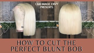 How To Cut The Perfect Blunt Bob  Beginner Friendly [upl. by Kcirederf371]