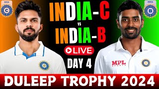 Duleep Trophy LIVE  India C vs India B live DAY 4 4th Match  IND C vs IND B live  cricket live [upl. by Alul226]