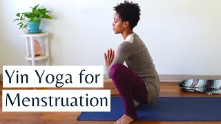 15Minute Yin Yoga for Menstruation  PMS and Menstrual Cramps [upl. by Anaujit]