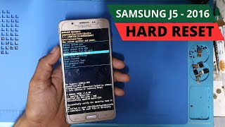 Samsung J5 16 Hard reset  How to Hard Reset Samsung Galaxy J5 2016  Samsung J5 6 Pattern Unlock [upl. by Beauchamp908]