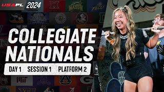 2024 USAPL Collegiate Nationals  Day 1  Session 1  Platform 2  MR 56kg FR 52 kg [upl. by Rodnas]