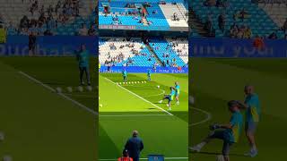 Warming up at The Etihad for the Brentford game mcfc mancityfans etihadstadium [upl. by Youlton703]