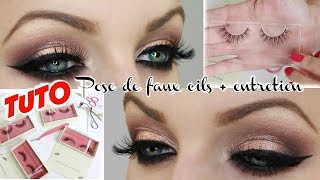 TUTO Comment mettre des faux cils et les entretenir [upl. by Carmen]