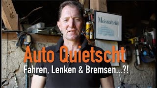 Auto Quietscht  Fahren Lenken amp Bremsen Erklärt vom Kfz Meister [upl. by Amand814]