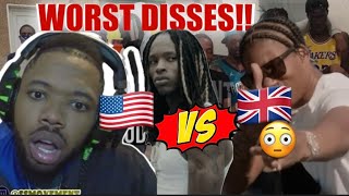 AMERICAN REACTS TO Rudest Drill Disses UK v US funny [upl. by Osy]