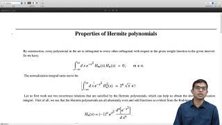 mod05lec46  Hermite polynomials [upl. by Ashley]