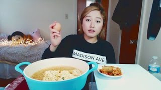 How I make Korean Ramen  MUKBANG [upl. by Notlrac]